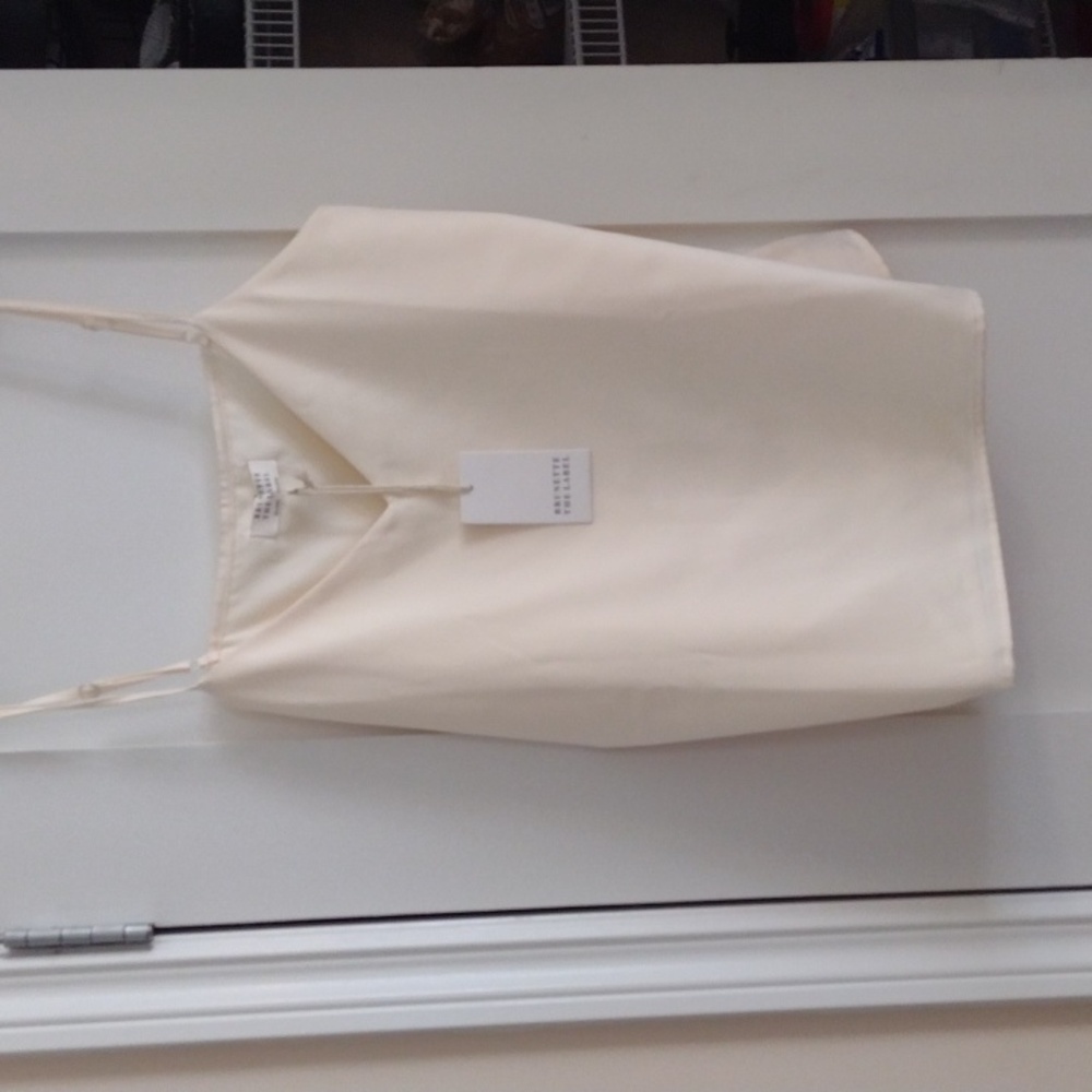 Brunette The Label Ivory Silk-Blend Cami